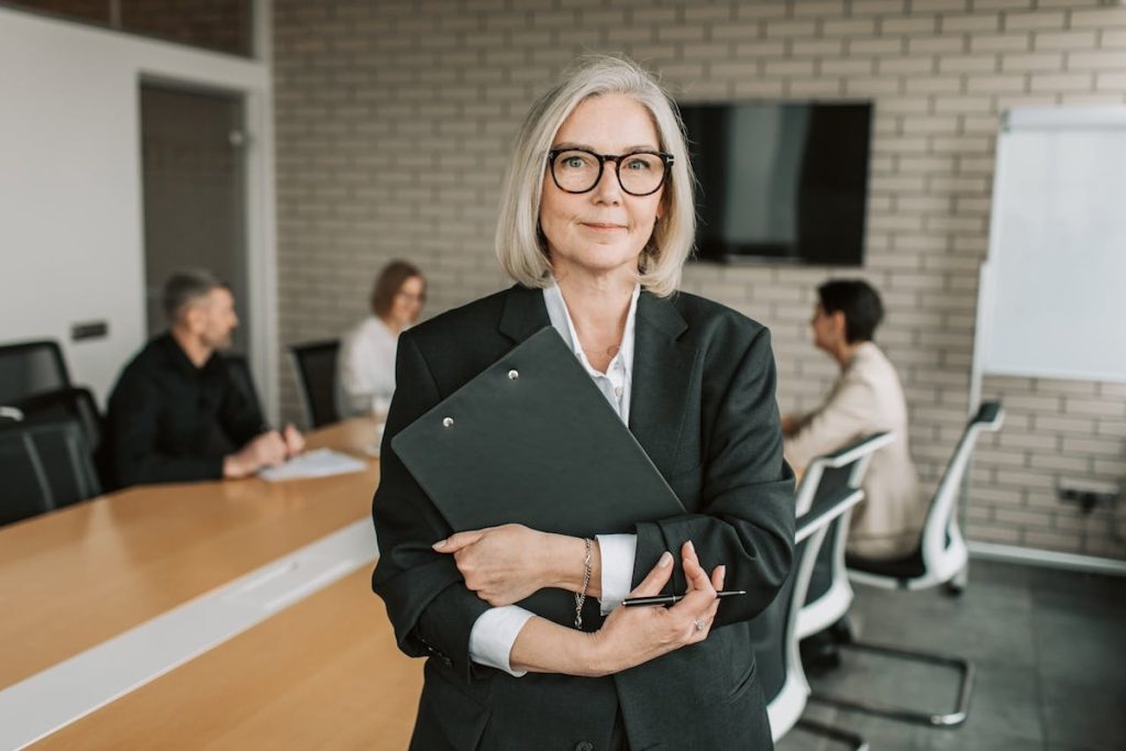 boss woman in workplace